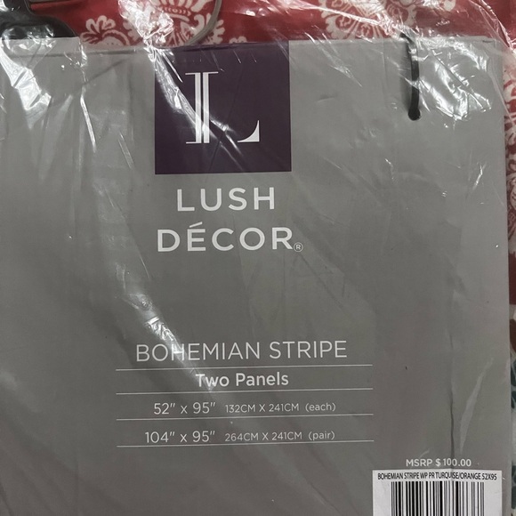 Lush Decor Bohemian Stripe Curtains - Picture 2 of 4